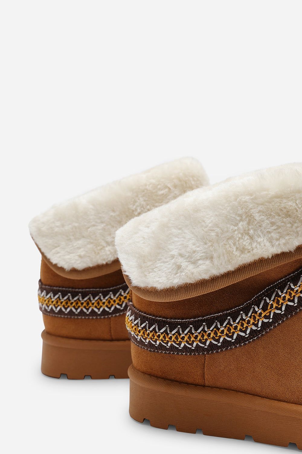 Where's That From 'Flora' Suede Flat Slippers with Embroidered Trim Detail image 9