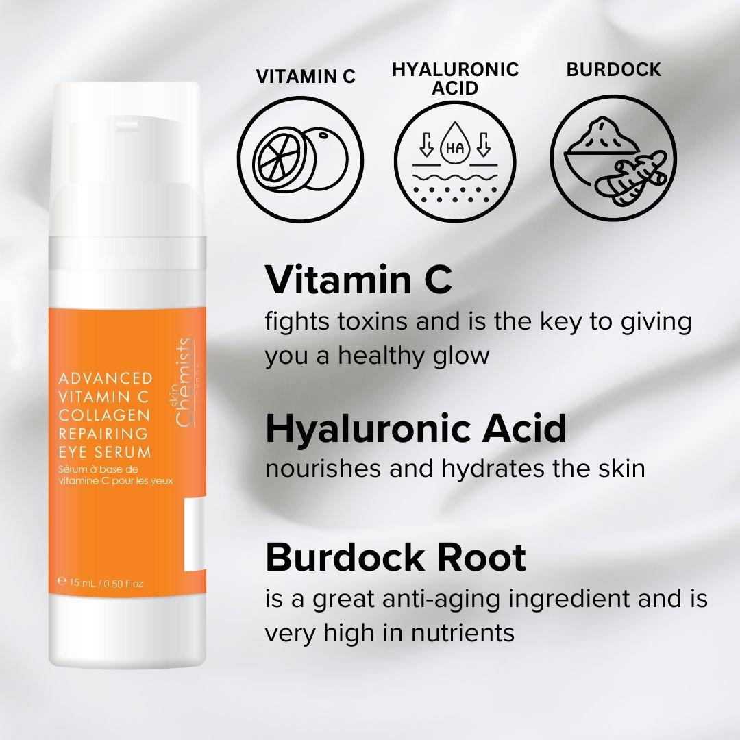 skinChemists professional Advanced Vitamin C Collagen Repairing Eye Serum 15ml Twin Value Savings Pack image 5