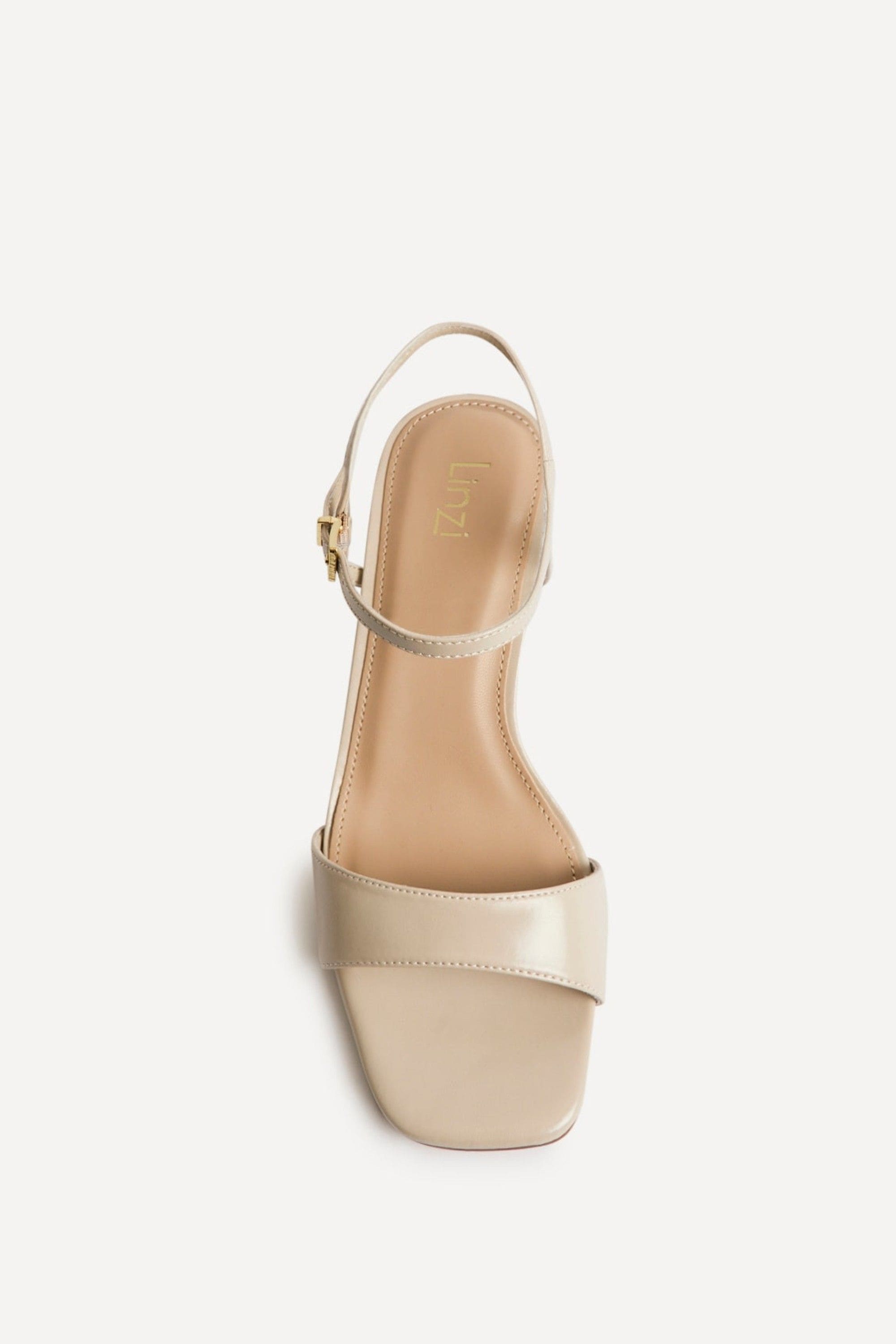 Linzi Reveal Nude Faux Leather Block Heeled Sandals image 4