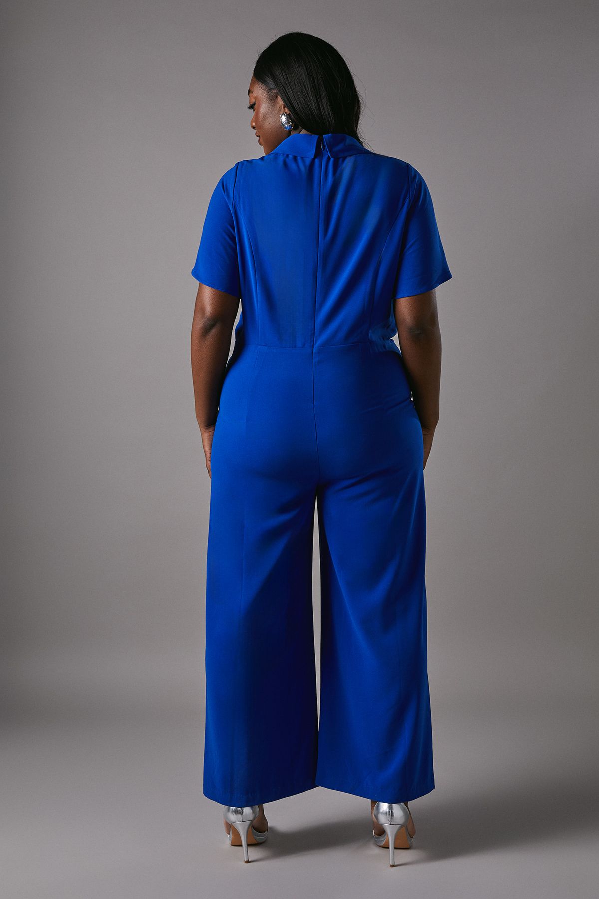 Coast Plus Shawl Collar Wrap Front Jumpsuit Cobalt image 4