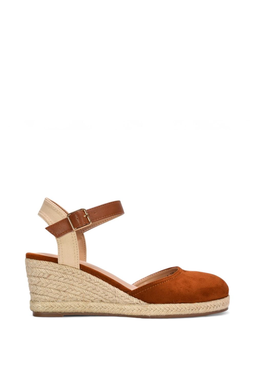 XY London 'Joey' Closed Toe Ankle Strap Espadrille Wedge Platform Shoes image 1