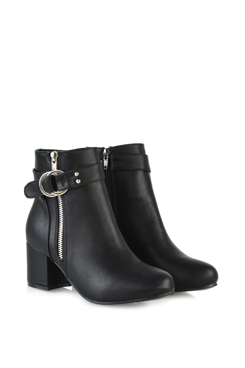 XY London 'Lakesha' Mid Block Heel Ankle Boots image 5