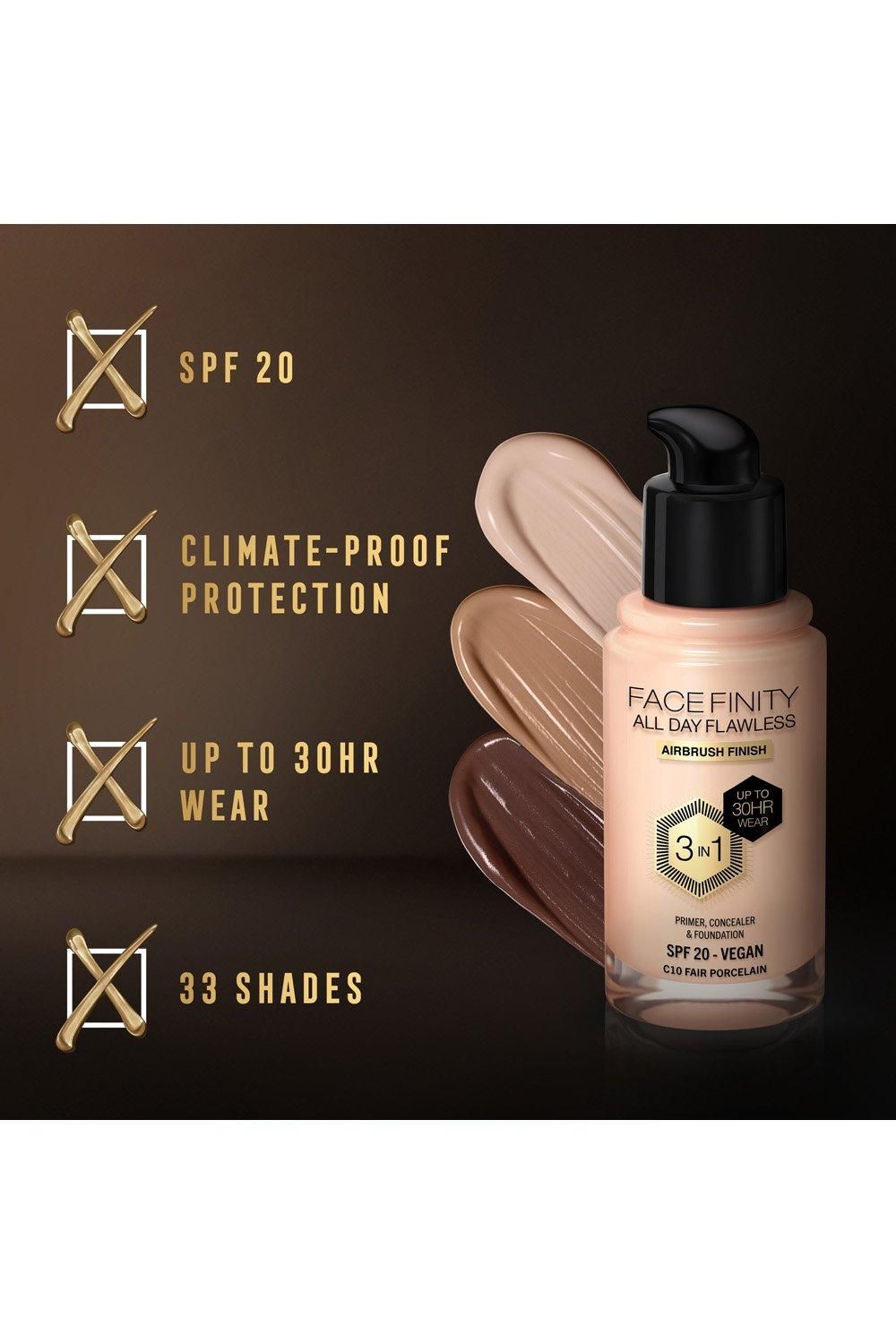 Max Factor Facefinity All Day Flawless 3 in 1 Vegan Foundation Fair Porcelain image 6
