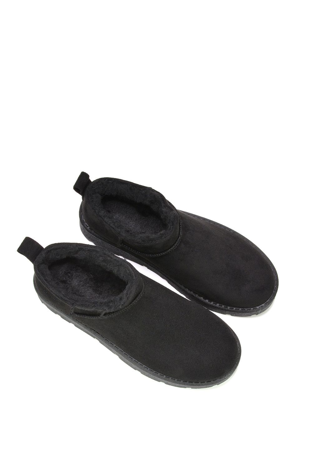 XY London 'Maeve' Faux Fur Lined Slip On Flat Mini Snug Booties image 6
