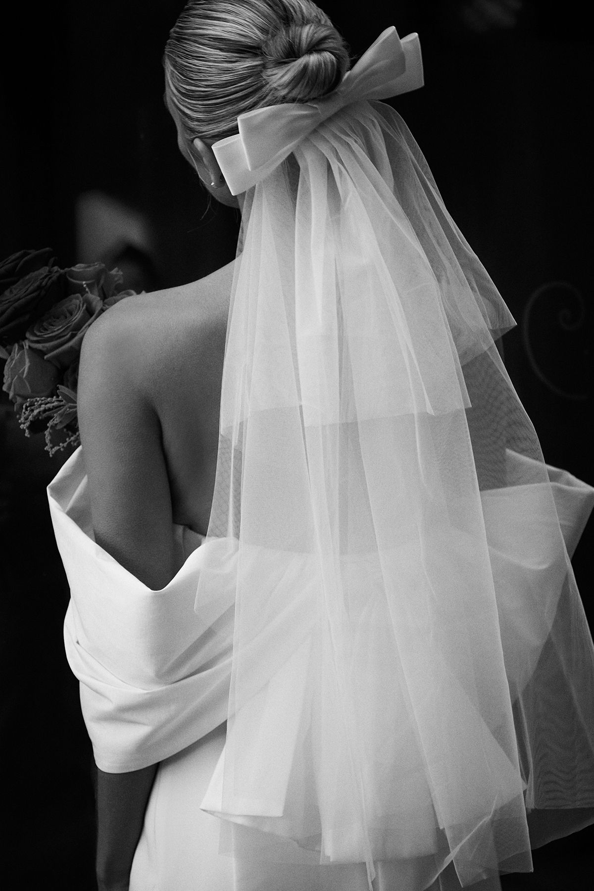 Coast Satin Bow Mini Bridal Veil Ivory