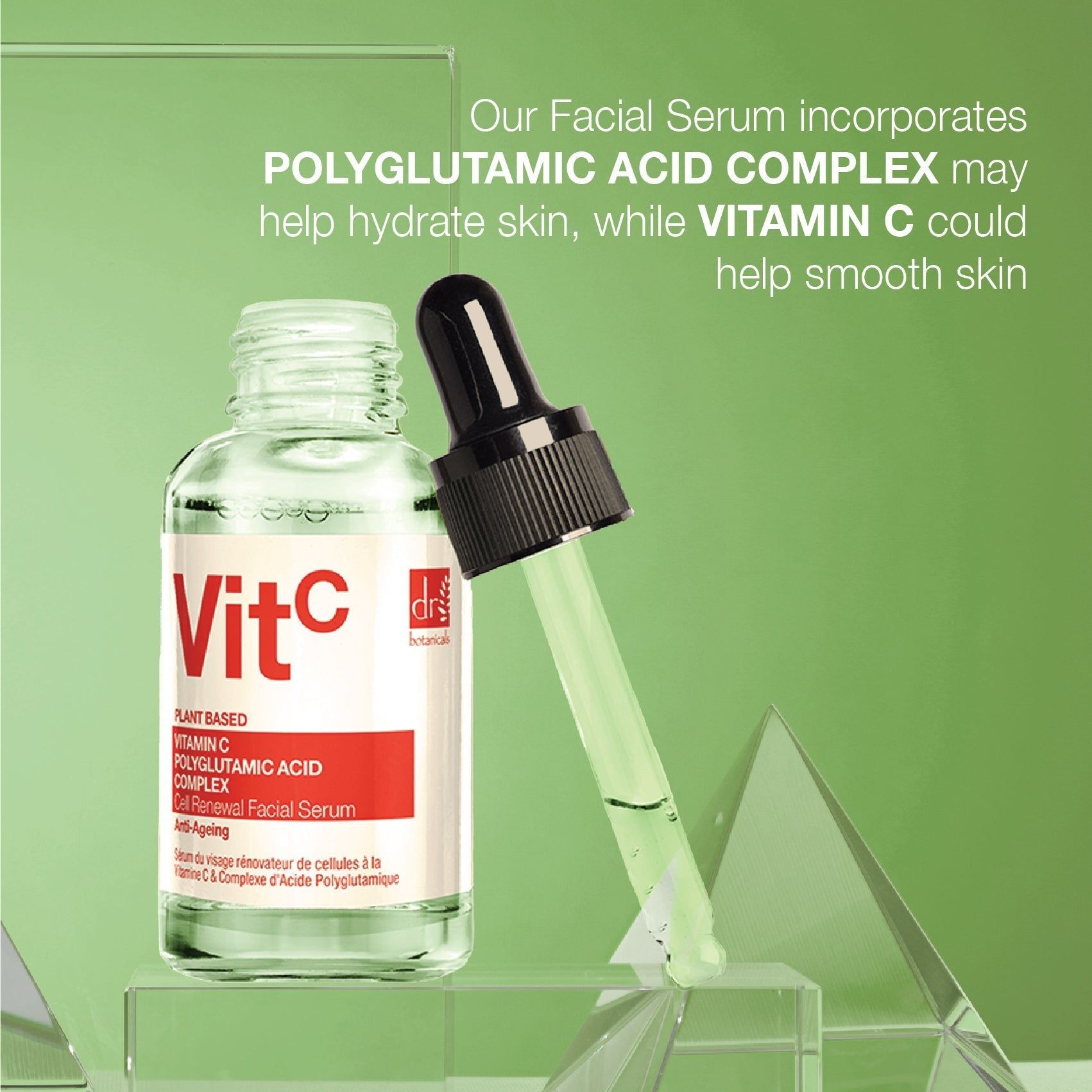 Dr. Botanicals Vitamin C 3% & Polyglutamic Acid Complex 1% & Brightening Facial Serum 30ml image 5
