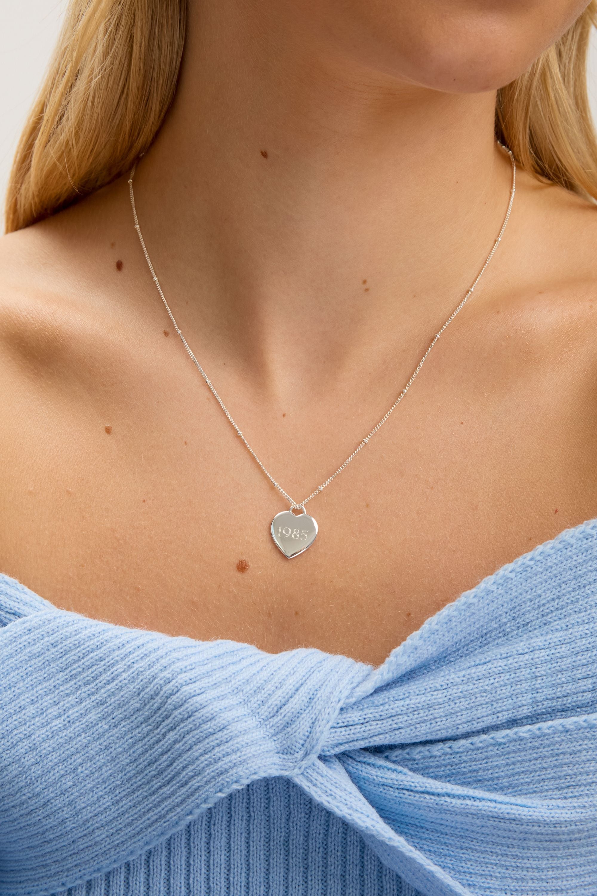 Jon Richard Sterling Silver 925 Polished Heart Pendant image 2