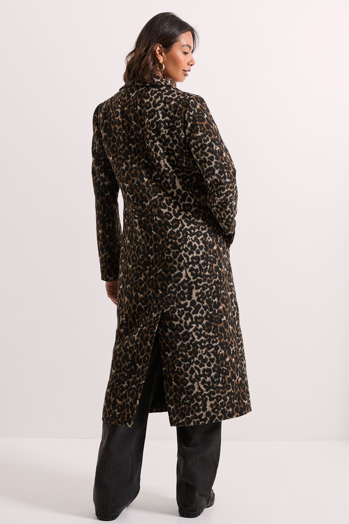 Dorothy Perkins Leopard Animal Wool Midi Coat Animal image 3