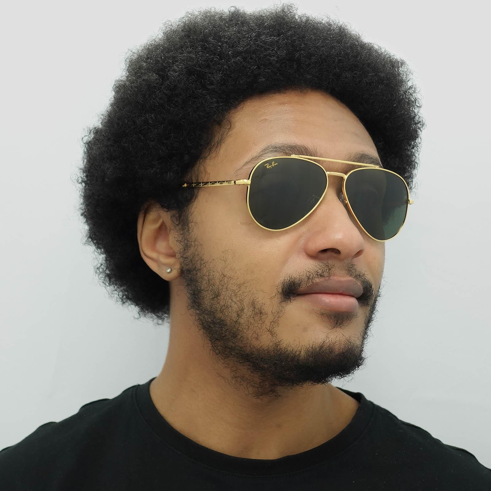 Ray-Ban Aviator Polished Gold Green RB3625 New Aviator image 5