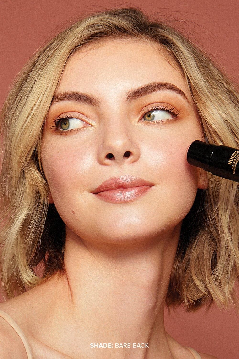 Nudestix Nudies All Over Face Matte Blush Bare Back image 2