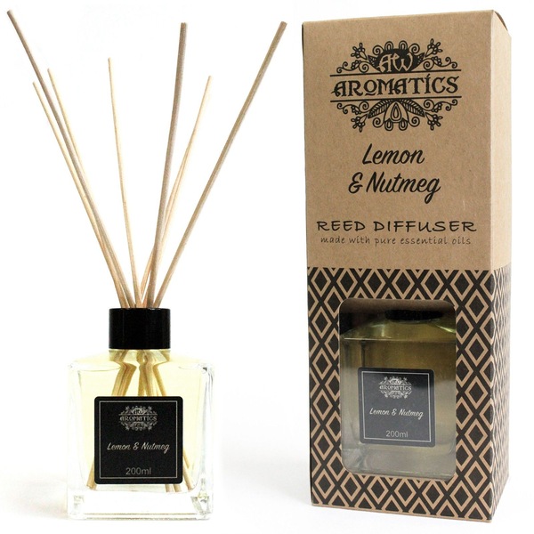 KDMD 200ml Lemon & Nutmeg Essential Oil Reed Diffuser