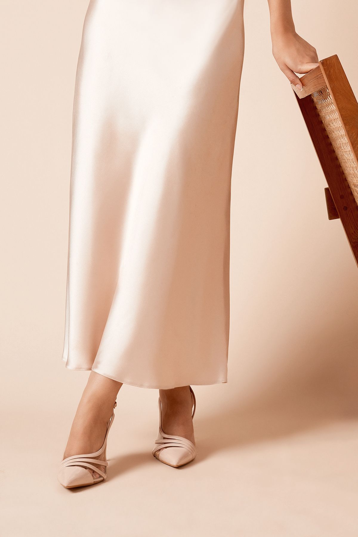 Dorothy Perkins Wide Fit Detroit Slingback Court Shoes Blush