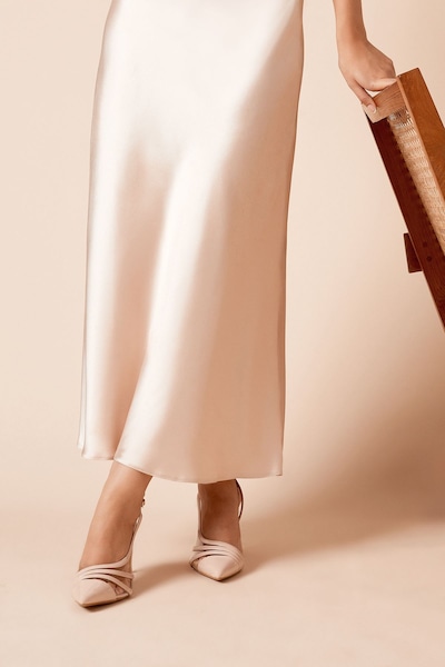 Dorothy Perkins Wide Fit Detroit Slingback Court Shoes Blush