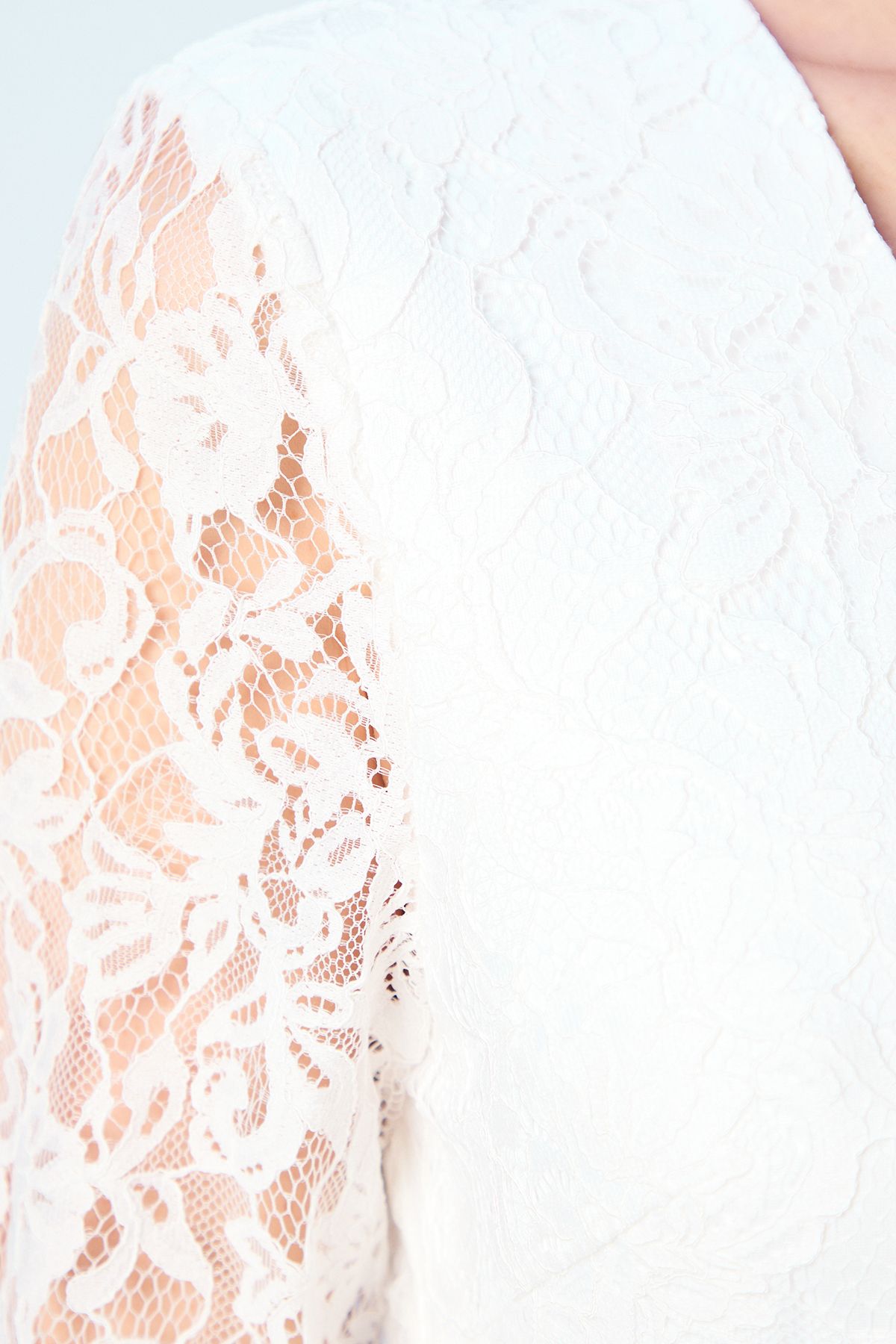 Coast Lace V Neck Wedding Dress With Open Back Ivory image 5