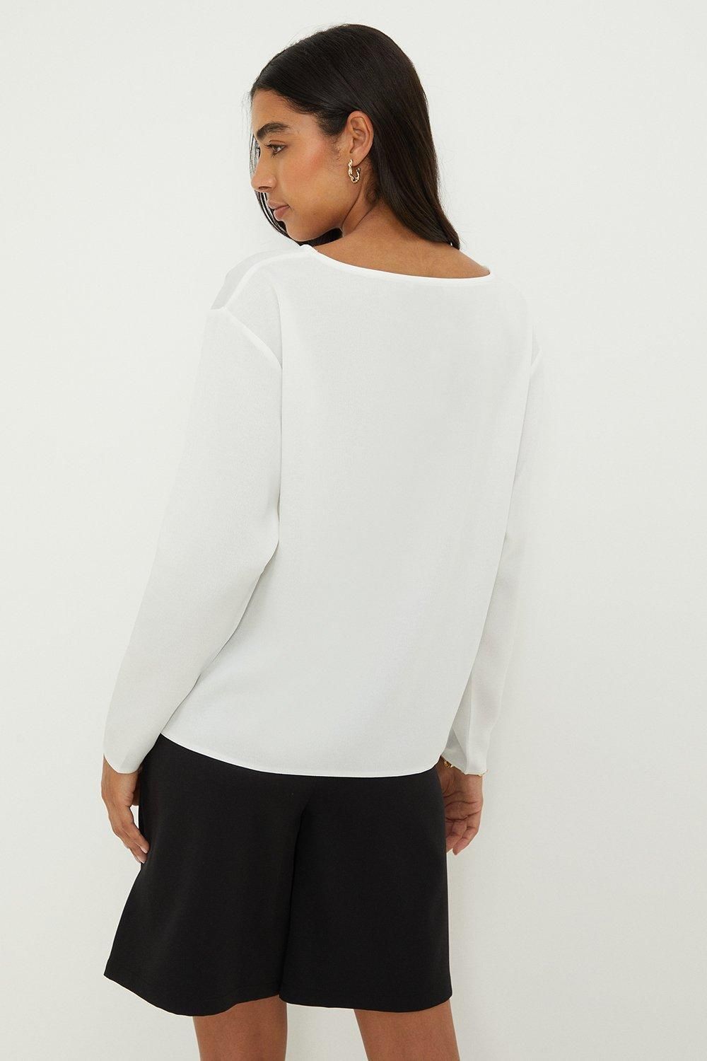 Dorothy Perkins Flowing Satin Blouse Ivory image 3