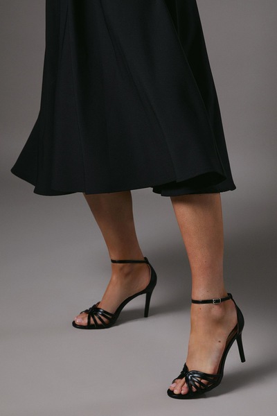 Coast Tilda Lattice Front High Heeled Sandals Black