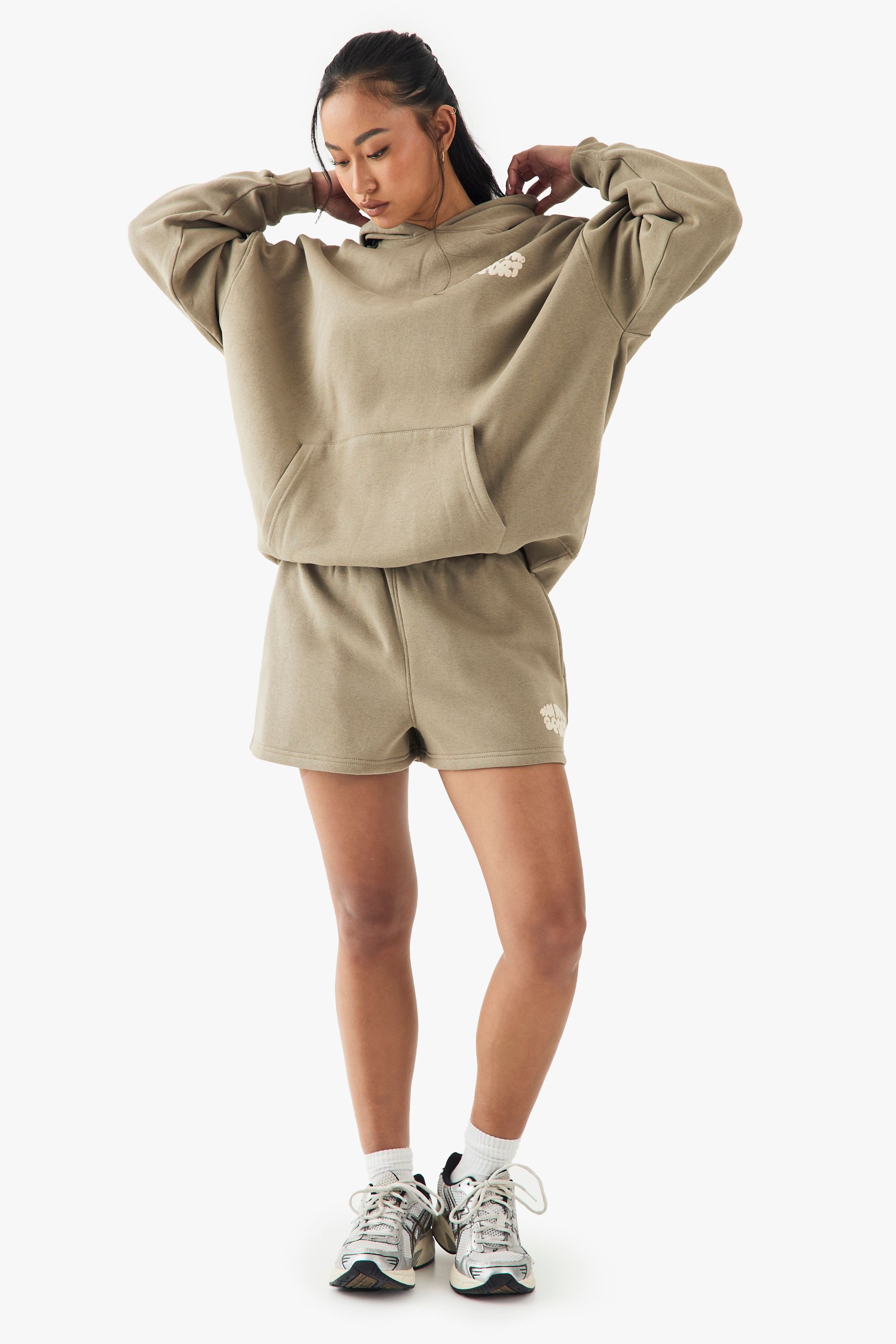DSGN Studio DSGN Studio Sport Bubble Print Sweat Short Washed Khaki image 5