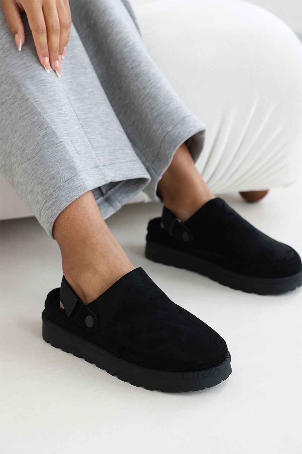 Where's That From 'Lumina' Cosy Adjustable Sling Back Faux-Suede Shoes image 1