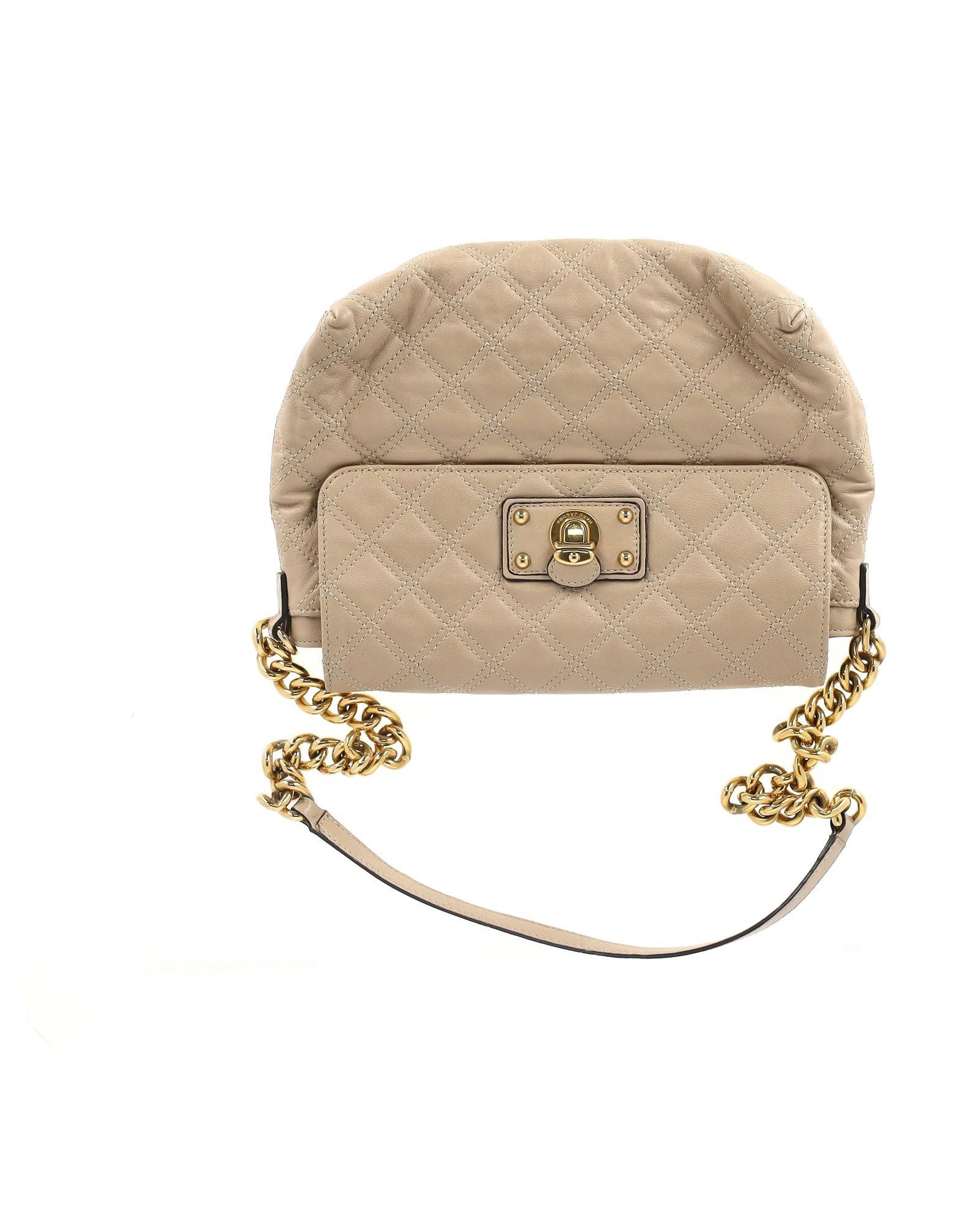 Marc Jacobs Preloved Quilted Leather Crossbody Bag Wo - Beige Handbags image 2