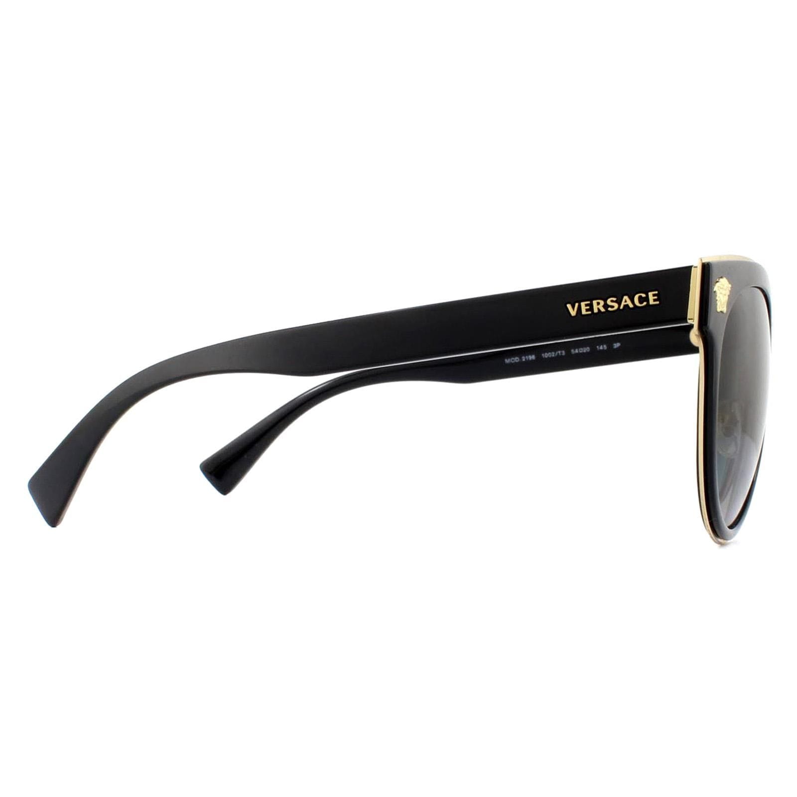 Versace Cat Eye Black Grey Sunglasses image 4