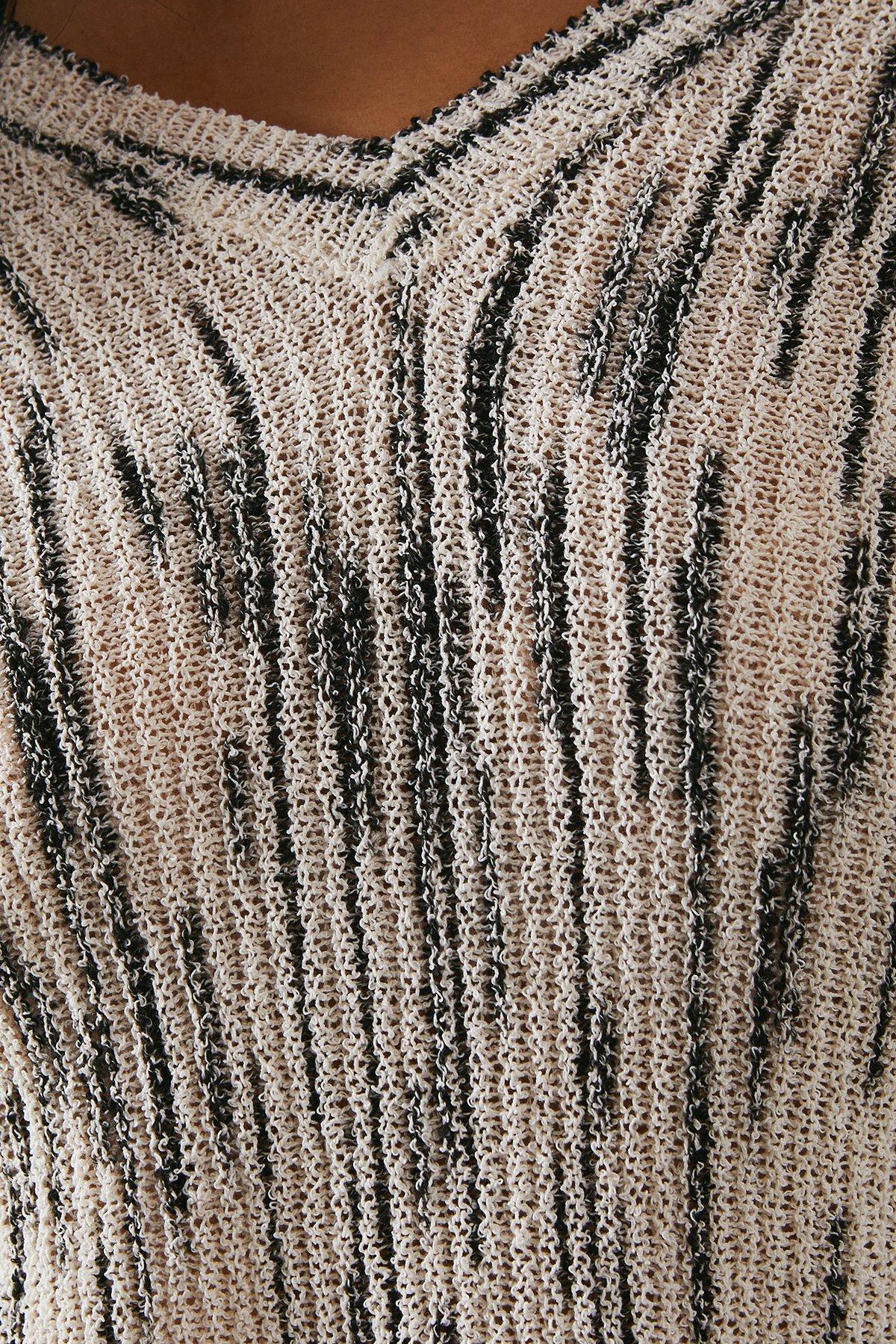 Warehouse Space Dye Off The Shoulder Jumper Ivory image 5