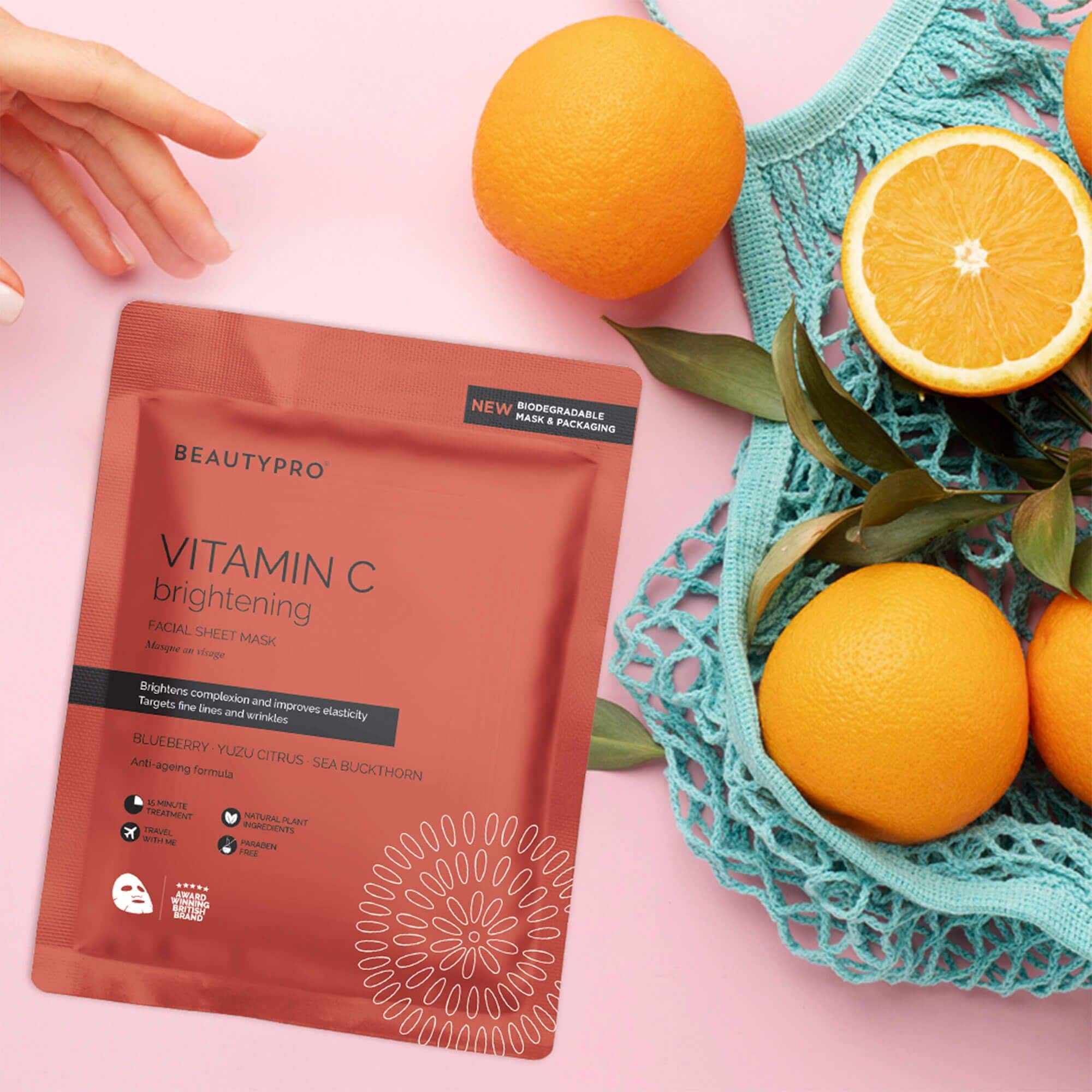 BEAUTYPRO Vitamin C Brightening Sheet Mask - Pack Of 4 image 5