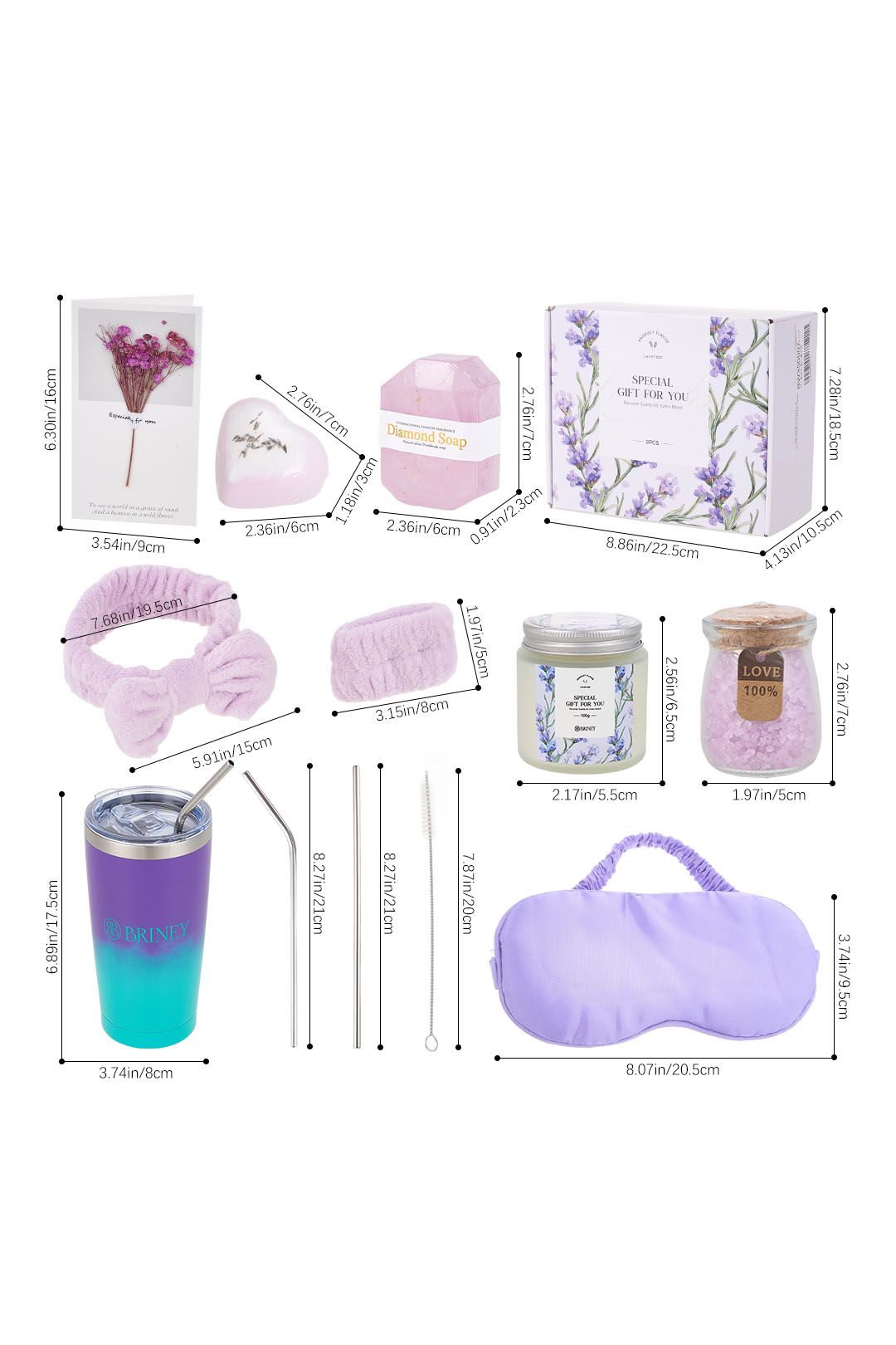 Living and Home Lavender-Scented Spa Bath Gift Set image 8