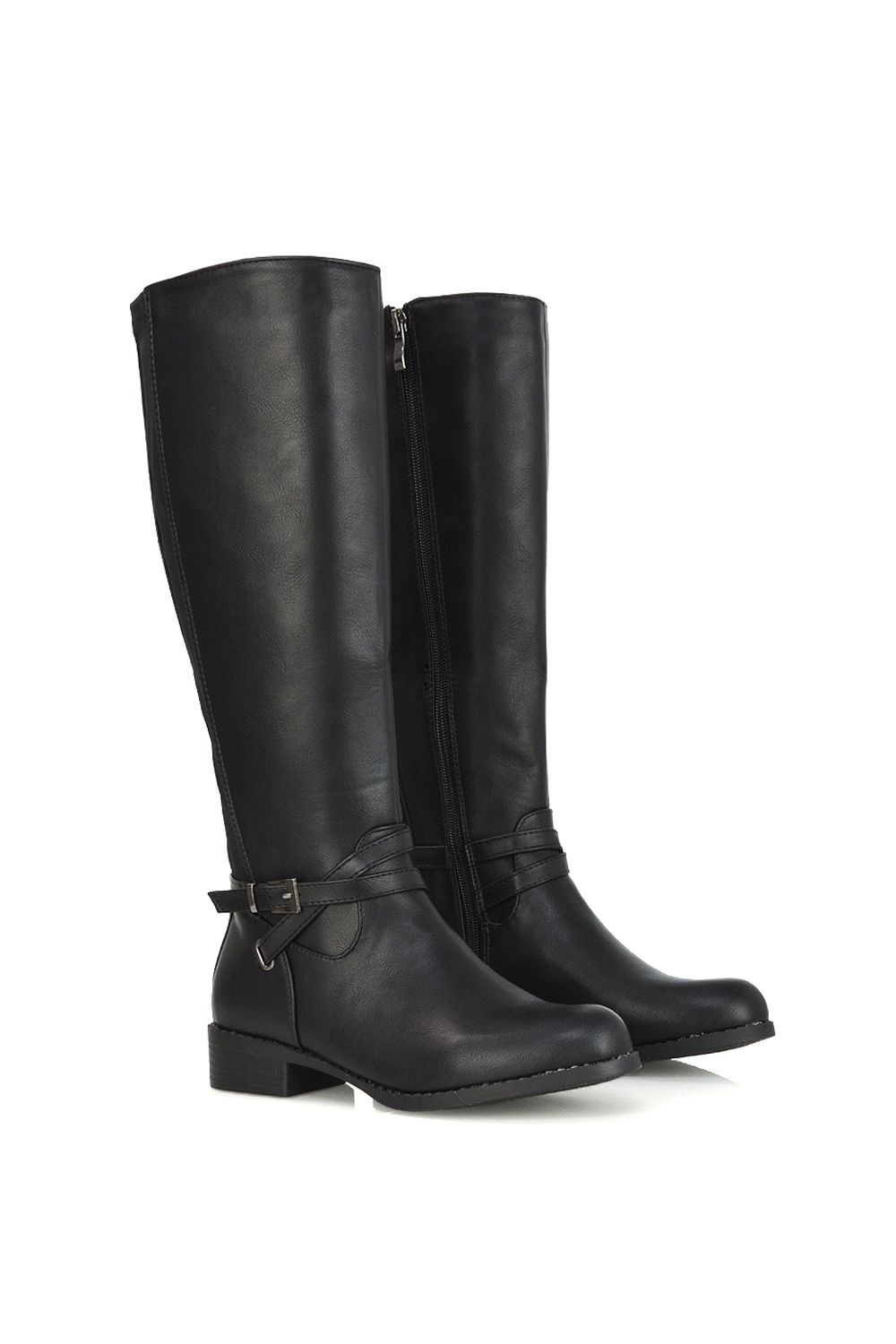 XY London 'Everly' Flat Knee High Riding Style Boots image 2