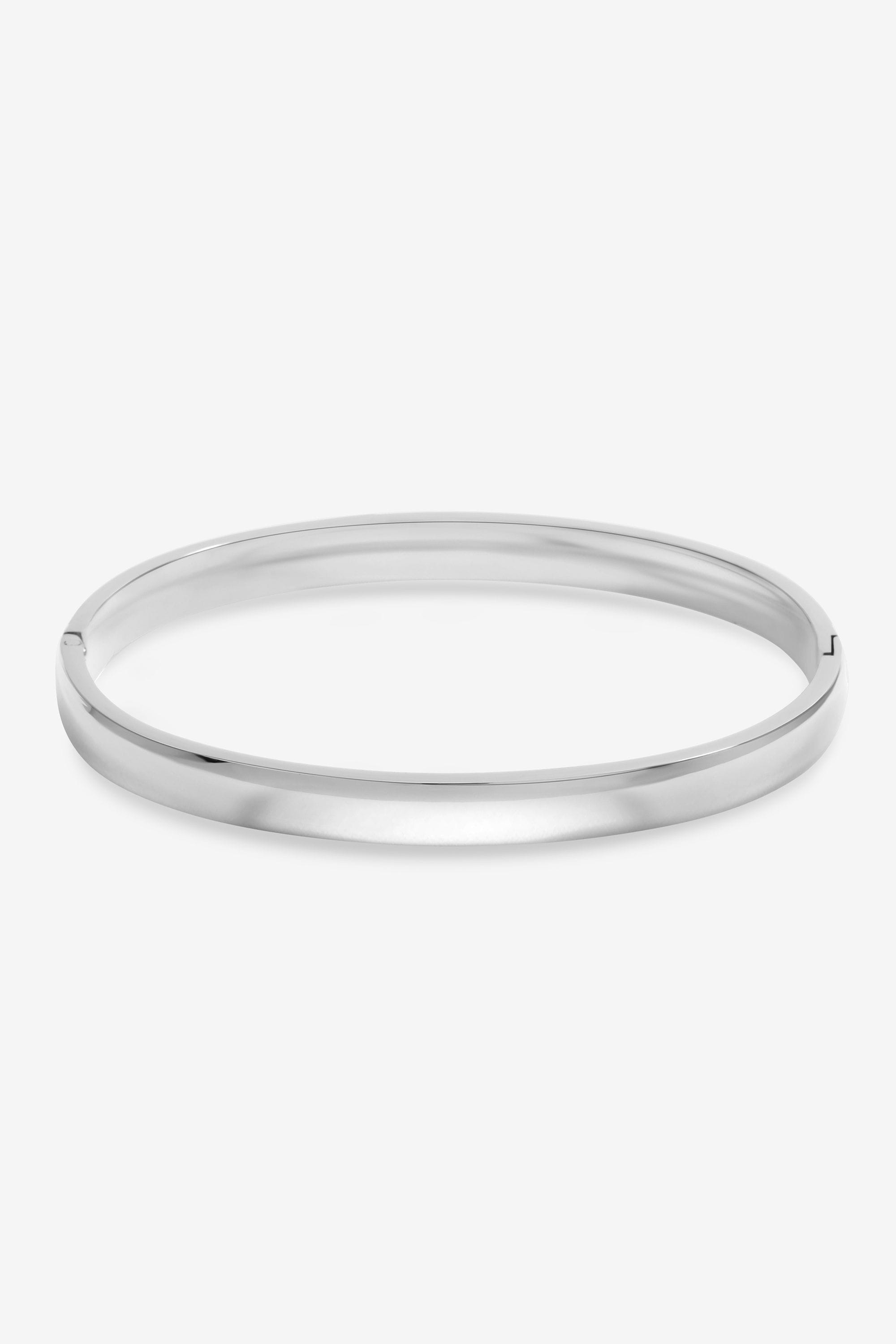 Jon Richard Waterproof Silver Plated Polished Bangle image 1