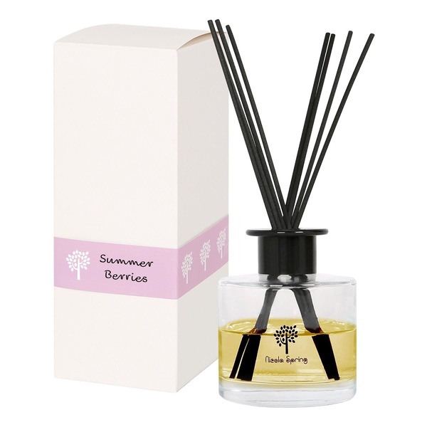 Nicola Spring 200ml Summer Berries Reed Diffuser - Fruity Fresh Scented Jar