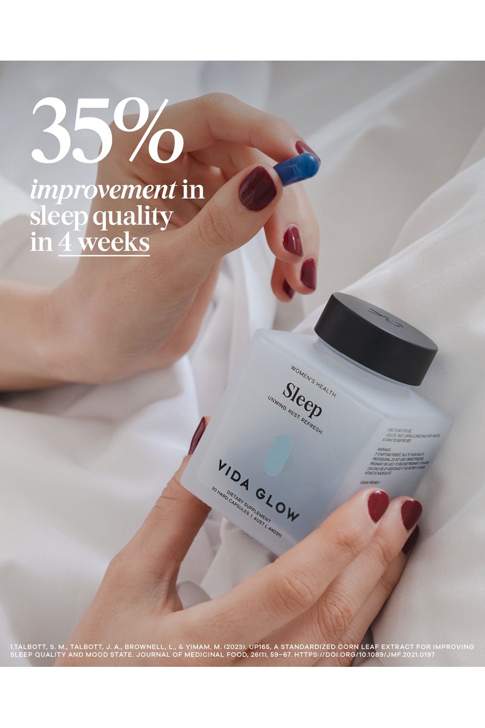 Vida Glow Women's Health Sleep 30 Capsules Multi image 4