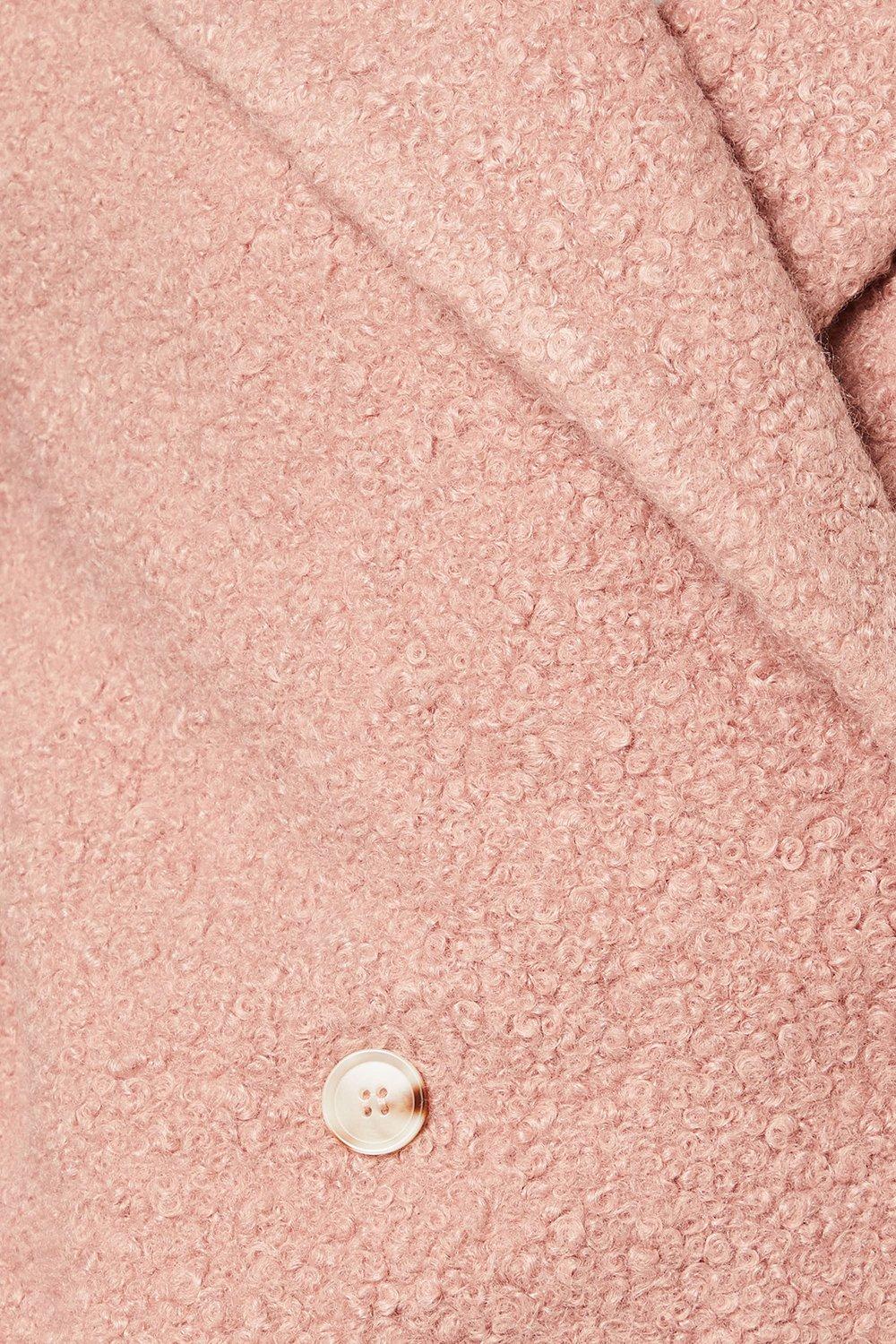 Dorothy Perkins Tall Teddy Boyfriend Coat Blush image 5