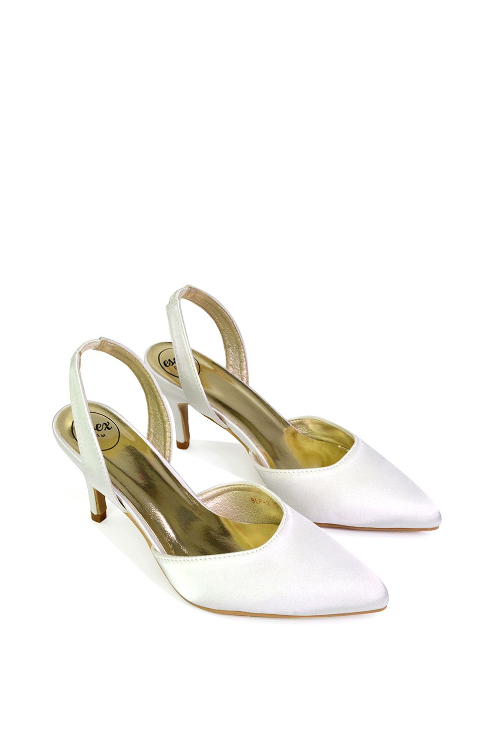 XY London 'Imogen' Pointed Toe Sling Back Stiletto Mid Heel Court Shoes image 4