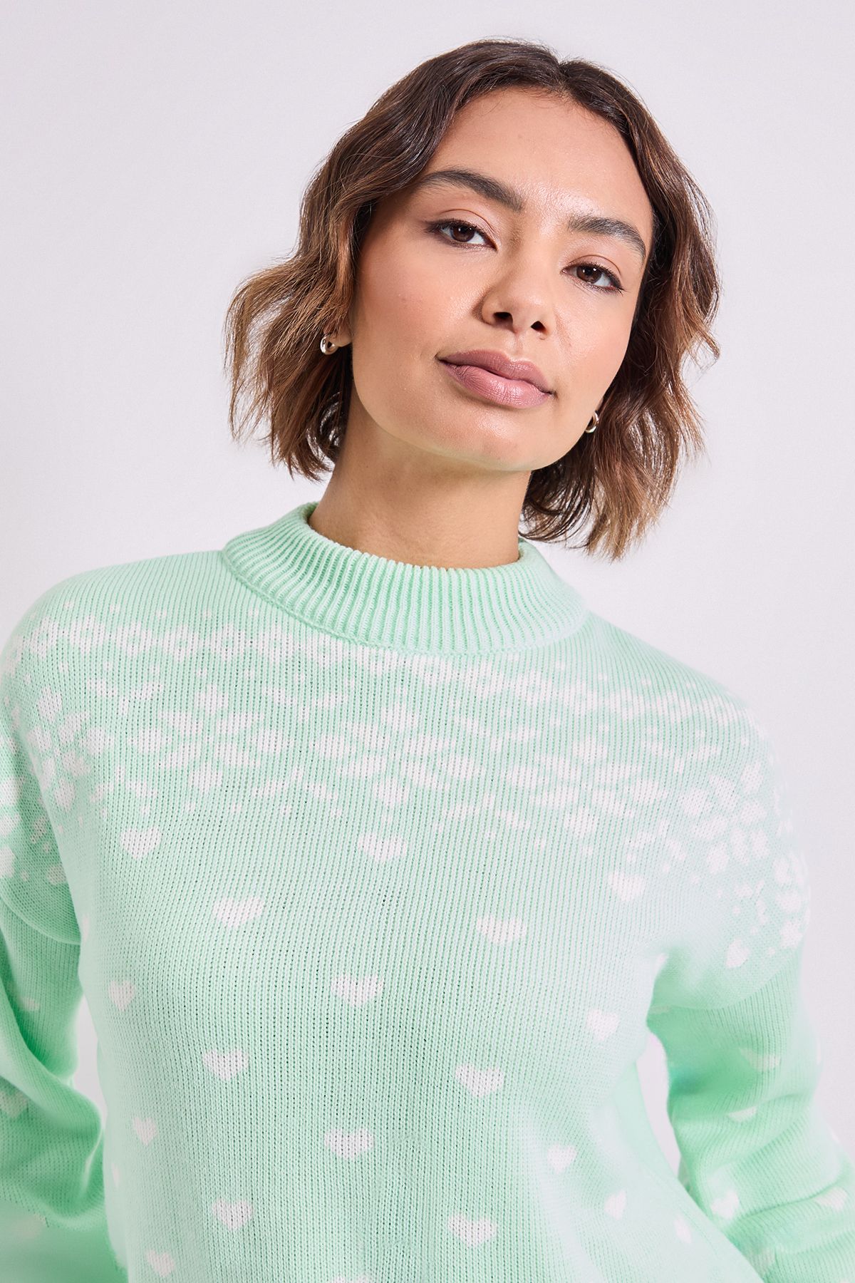 Dorothy Perkins Fairisle Christmas Jumper Mint image 4