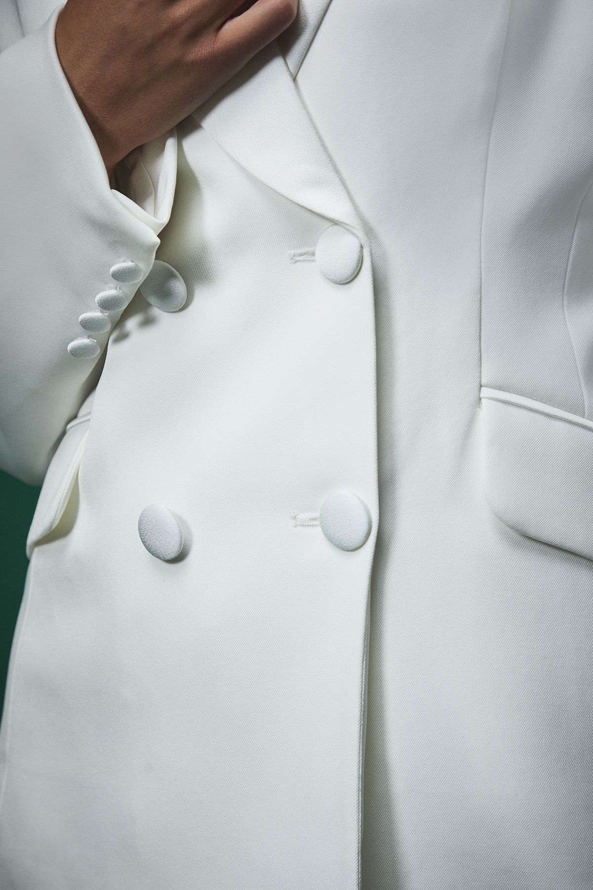 Coast Lisa Tan Bridal Double Breasted Blazer Ivory image 5