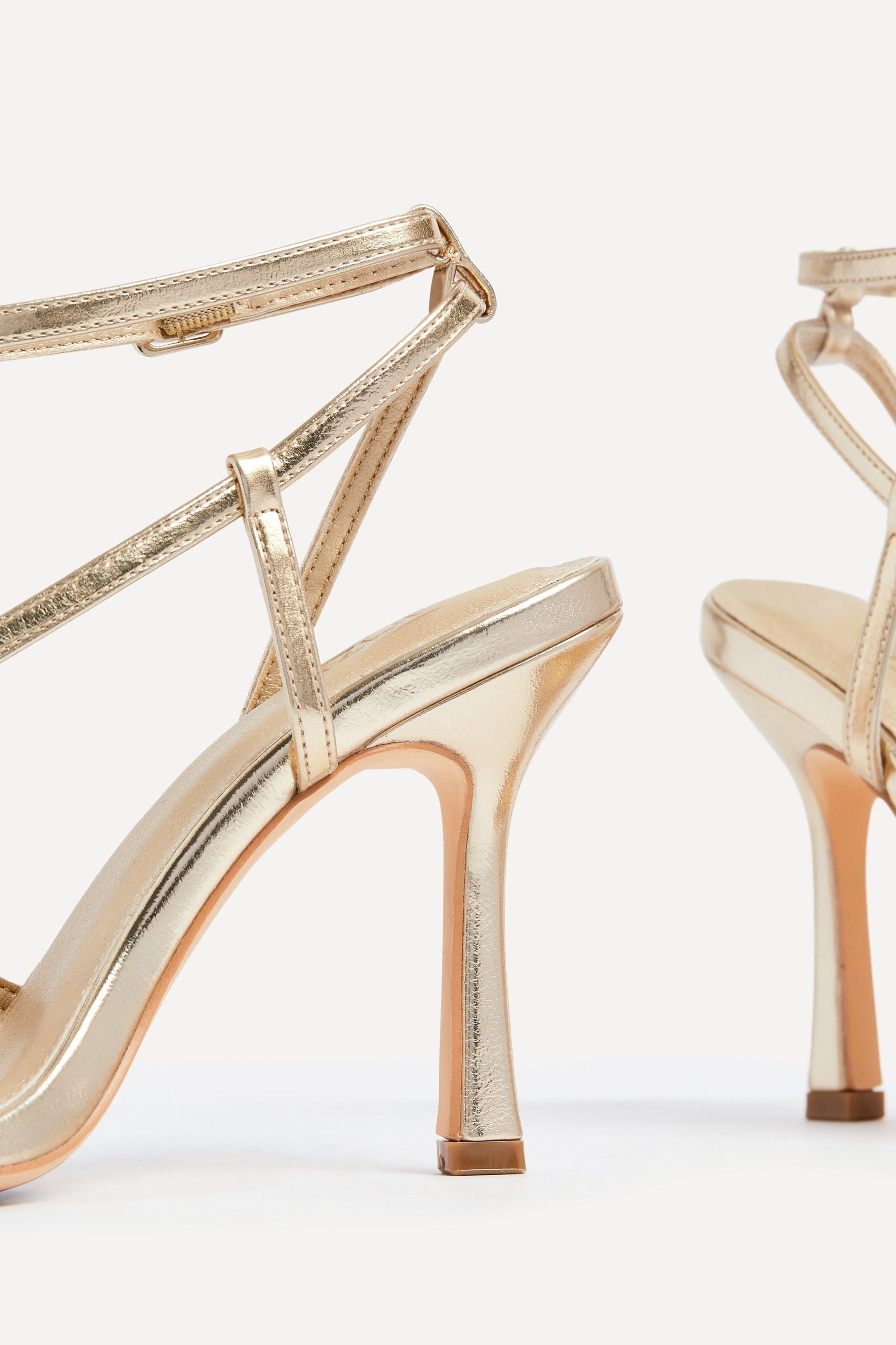 Linzi Savannah Gold Strappy Heels image 5