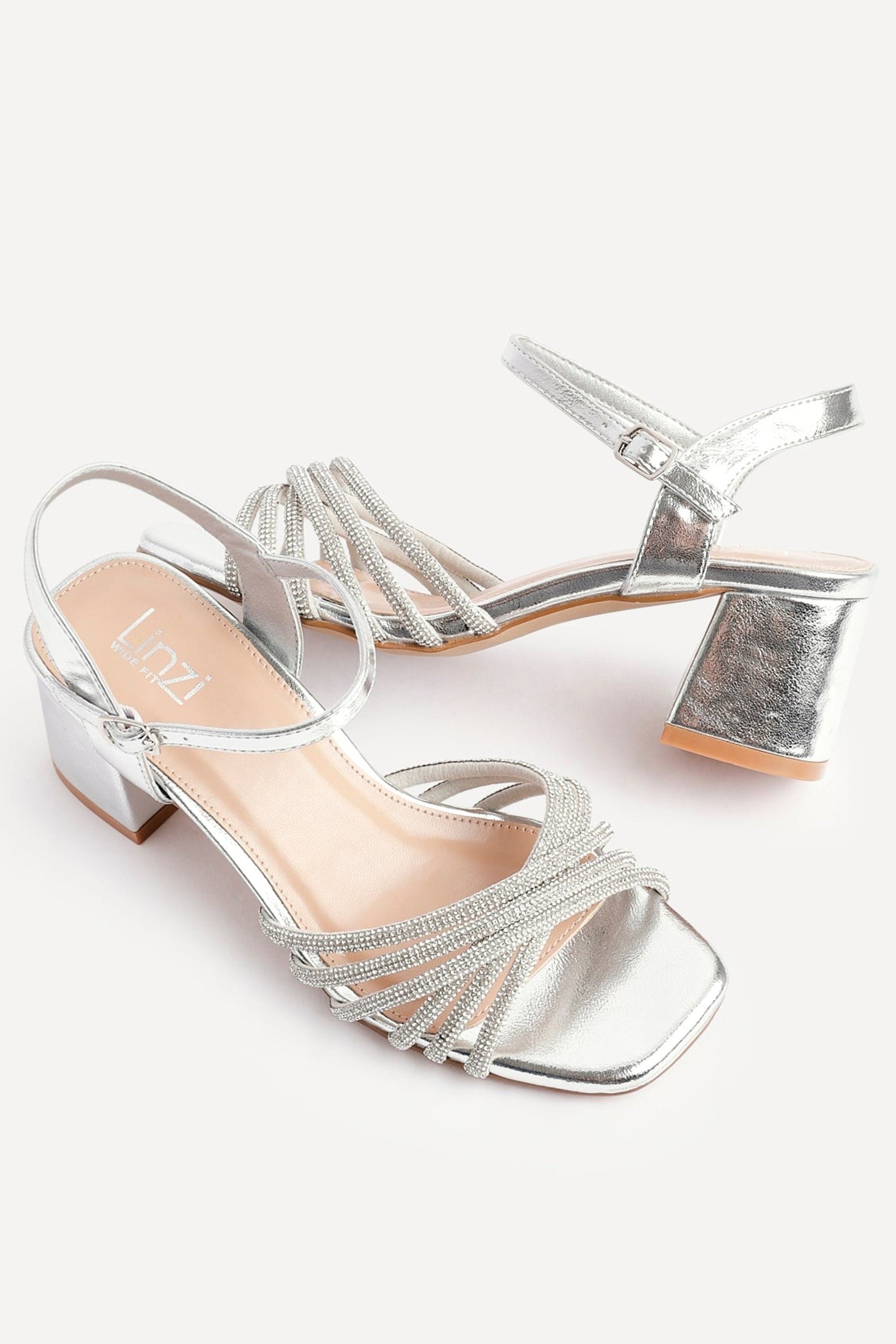 Linzi Strictly Wide Fit Silver Block Heel image 5