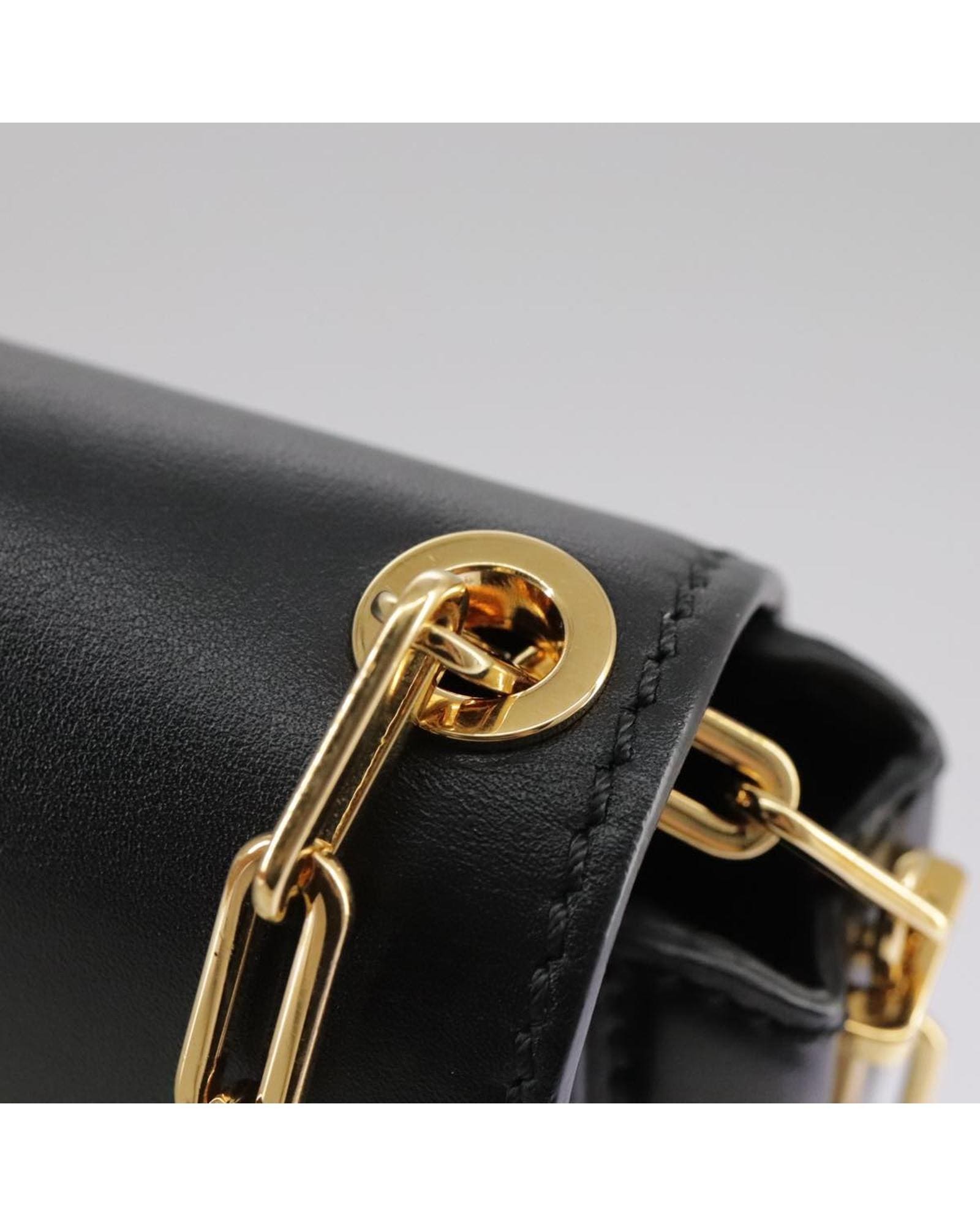 Valentino Preloved Chain Strap Shoulder Bag Wo - Black image 10