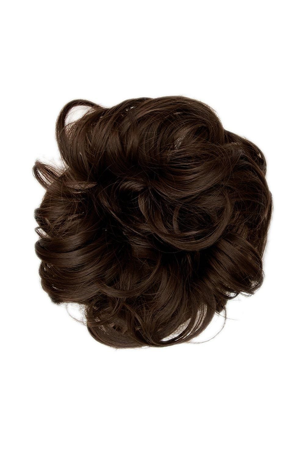 Lullabellz Premium Messy Bun Hair Up Scrunchie Choc Brown image 1