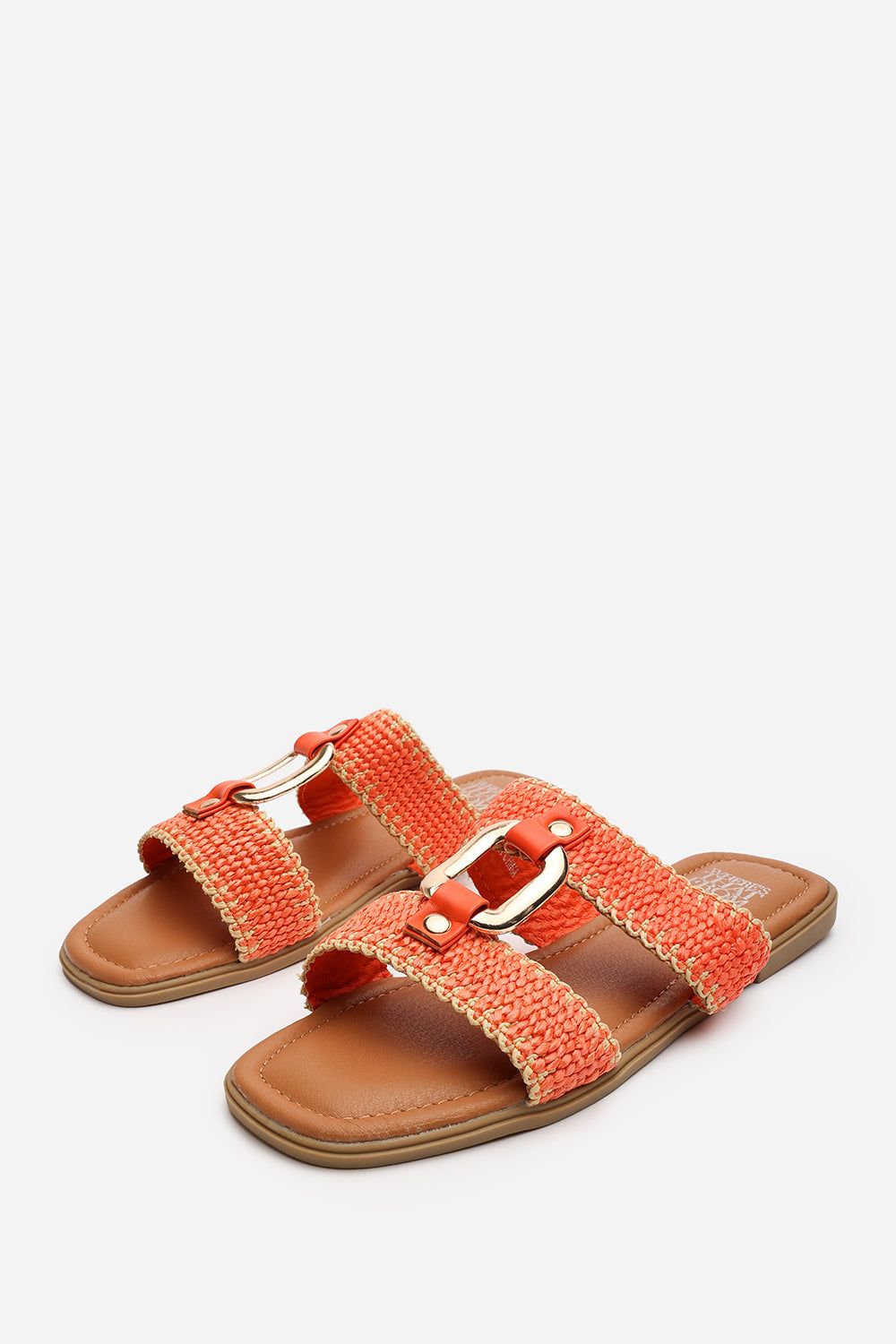 Where's That From 'Imani' Flat Raffia Strap Sandals image 4