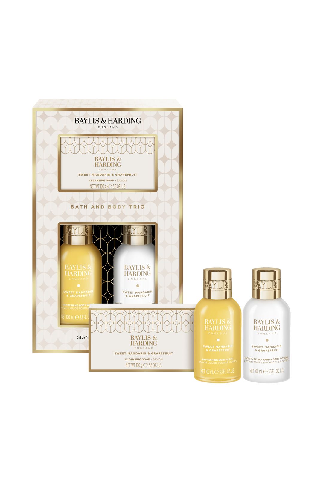 Baylis & Harding Sweet Mandarin & Grapefruit Pamper Body Trio Gift Set Multi image 3