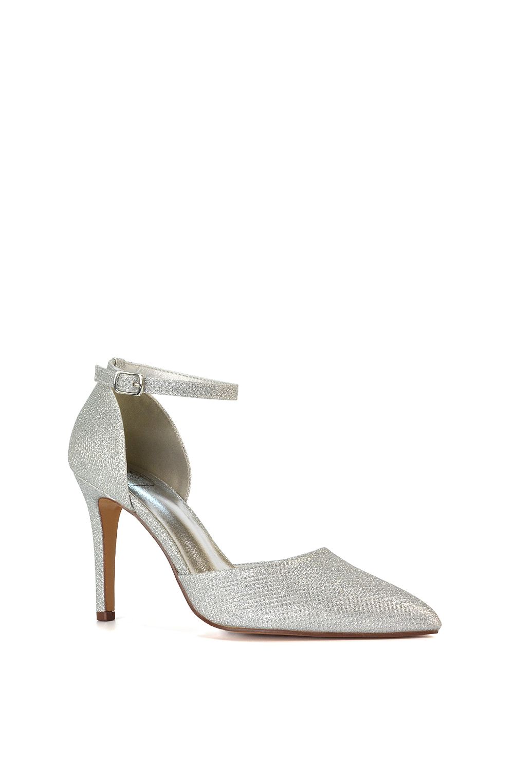 XY London 'Claire' D'Orsay Point Toe Ankle Strap Stiletto Heel Court Shoes image 2