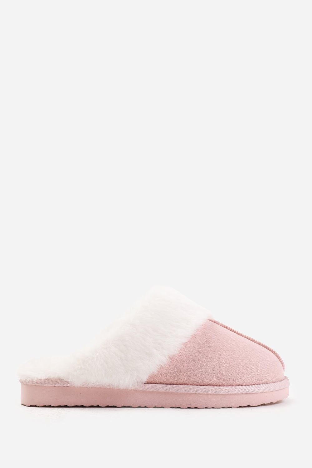 Where's That From 'Xandra' Suede Mule Slippers With Cosy Faux Fur Trim image 2