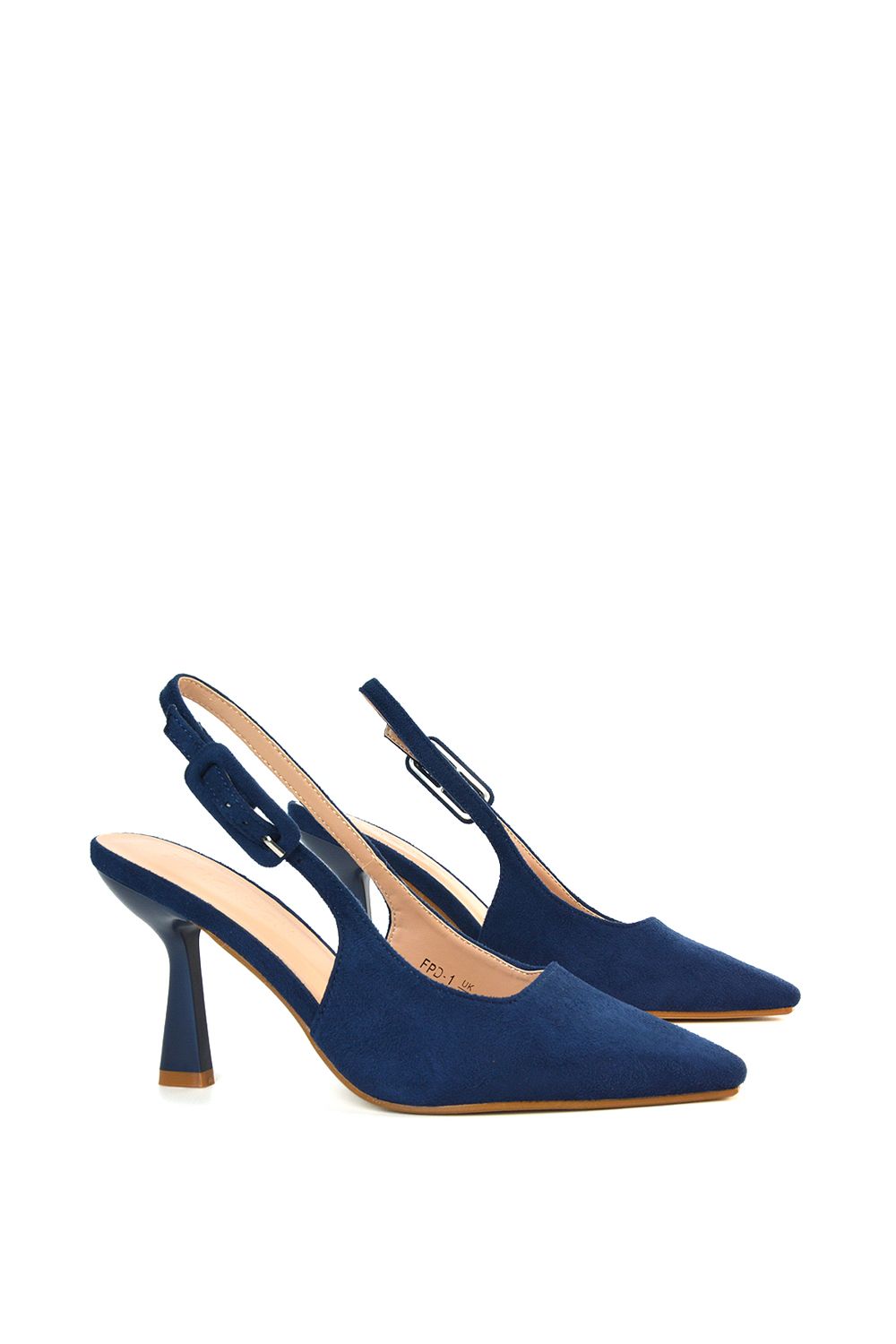 XY London 'Betty' Slingback Stiletto High Heel Pointed Toe Shoes image 4