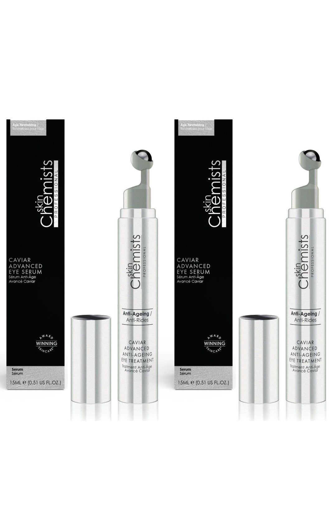 skinChemists professional Caviar Advanced Anti-Ageing Eye Treatment 15ml x 2 Duo Pack image 1