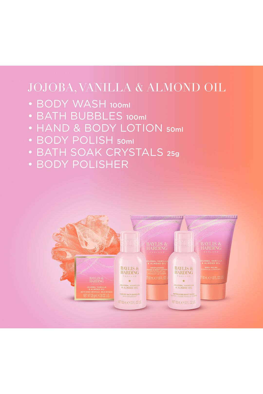 Baylis & Harding Jojoba, Vanilla & Almond Oil Luxury Pamper Present Gift Set Multi image 4