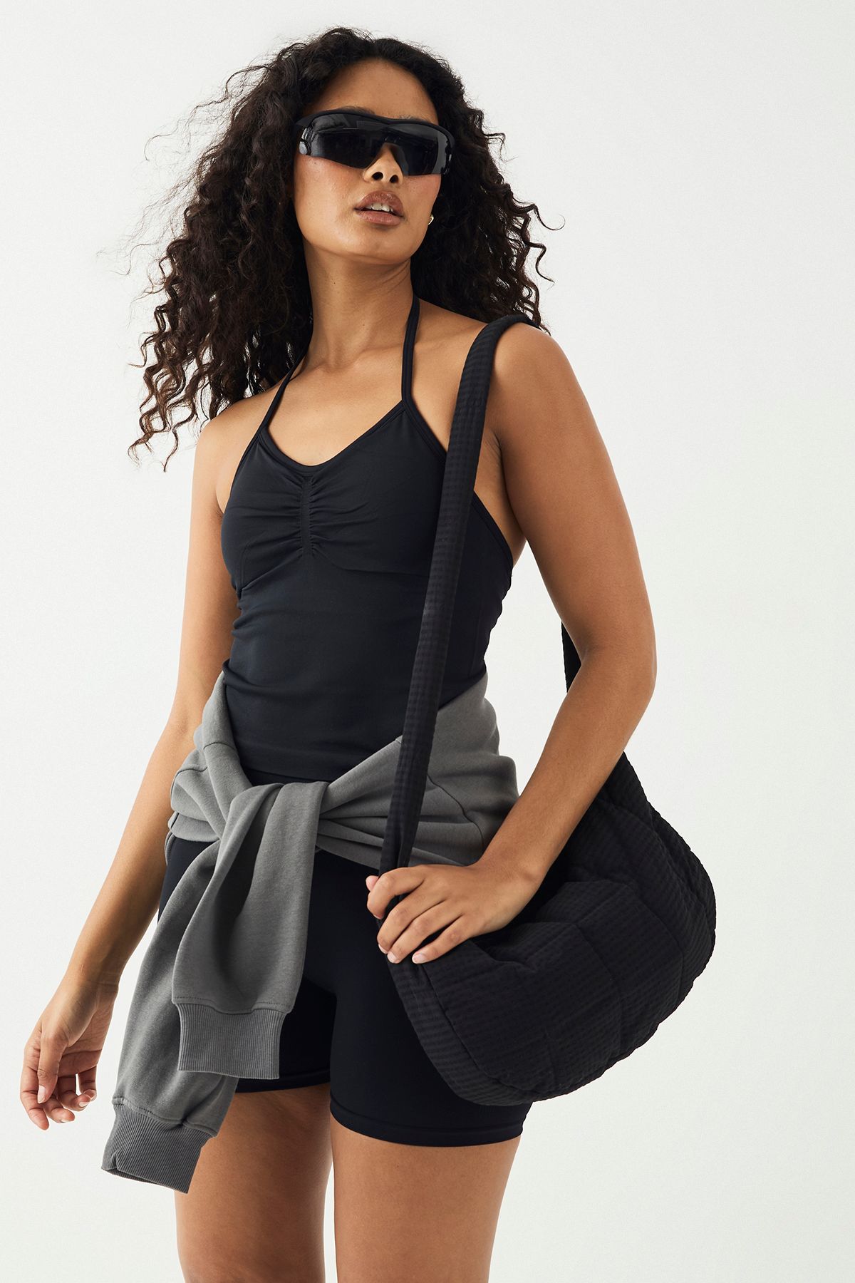 DSGN Studio DSGN Studio Sport Contour Padded Seamless Strappy Top Black