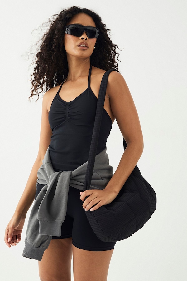 DSGN Studio DSGN Studio Sport Ultra Contour Padded Seamless Strappy Top Black