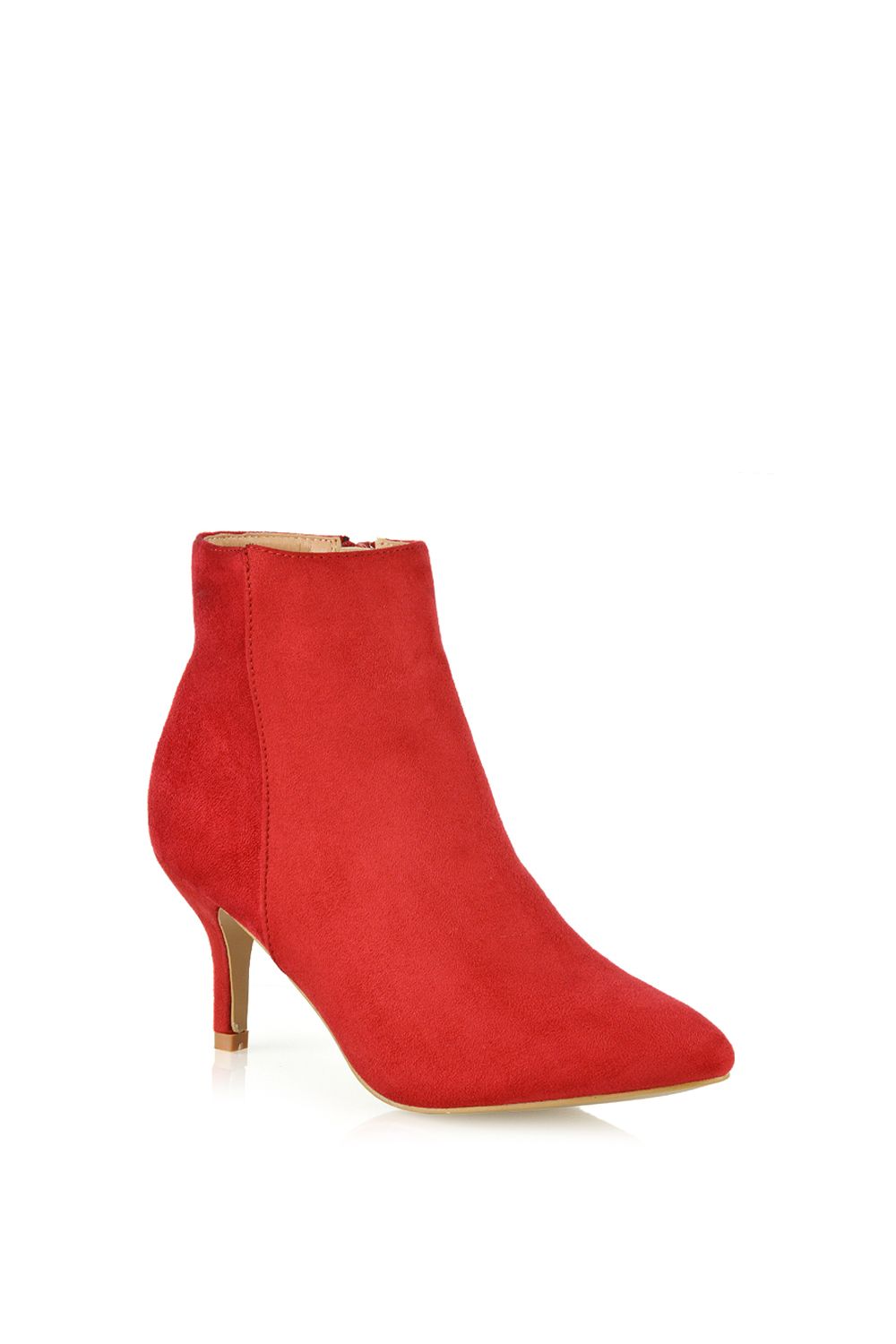 XY London 'Anastsia' Low Mid Kitten High Heel Stiletto Zip-Up Ankle Boots image 2