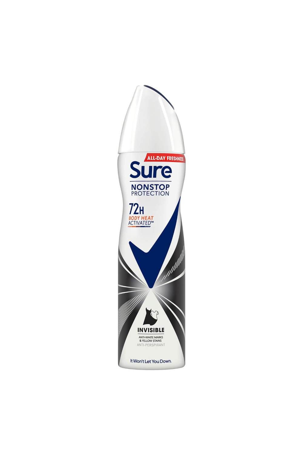 Sure Women 'Anti-Perspirant' 72H Deo Invisible Black & White, 3x150ml image 2